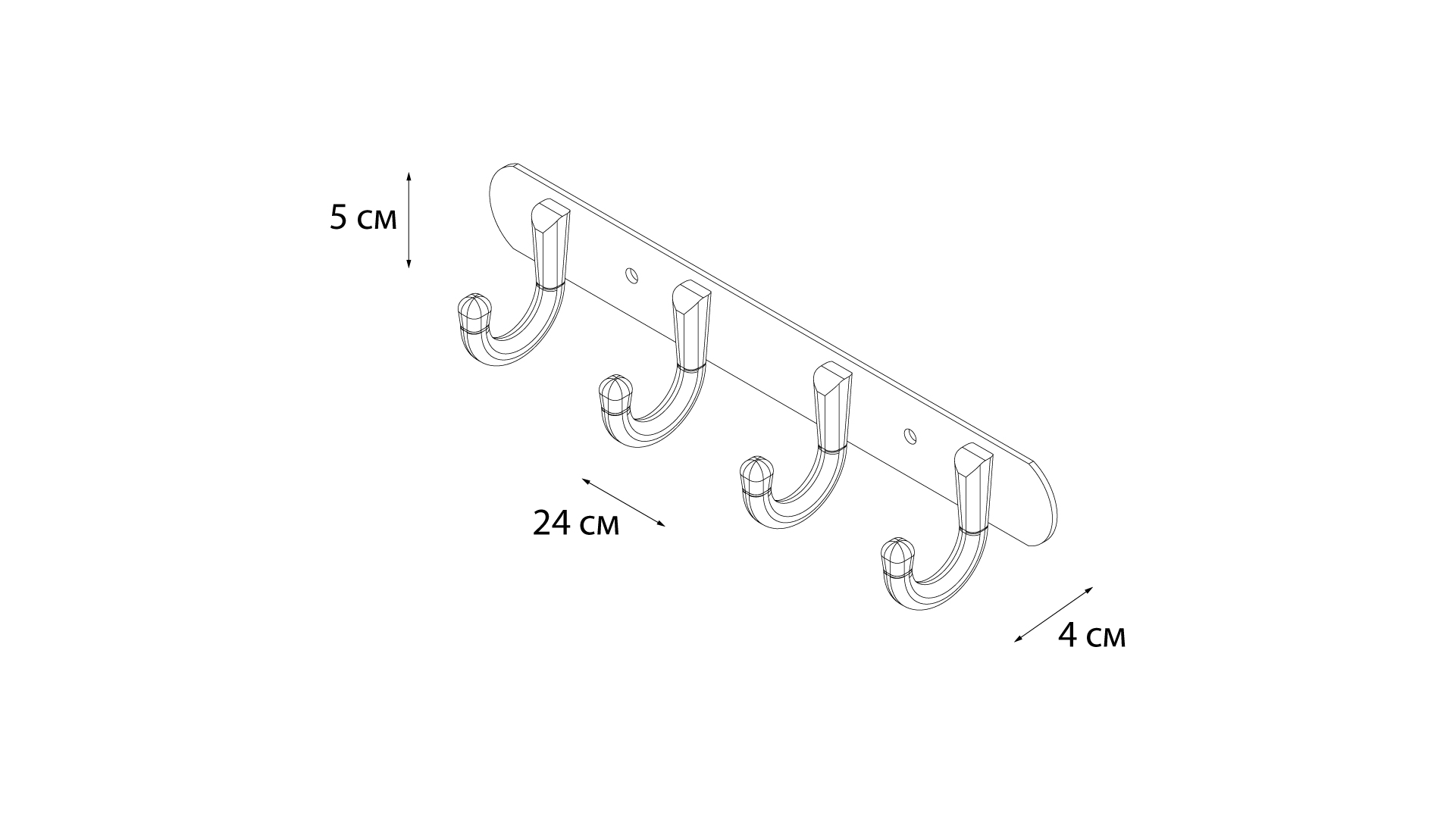 Крючок Fixsen Equipment FX-1714 хром