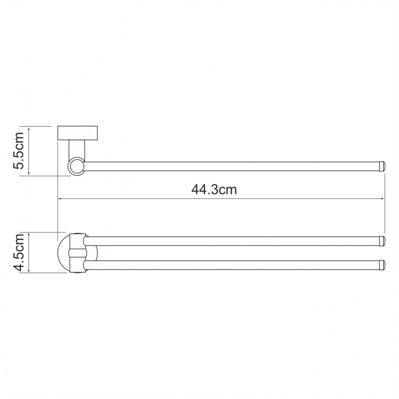 Полотенцедержатель Wasserkraft Donau K-9431 хром