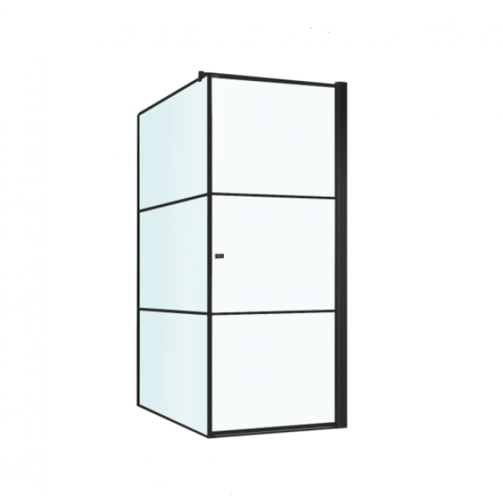 Душевой уголок Berges Dark 90x90см 061020R профиль черный, стекло прозрачное