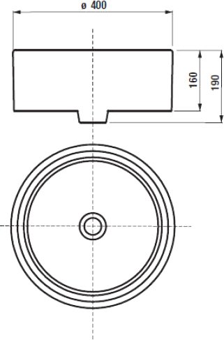 Раковина накладная Aquaton Mila 40 732700C000 белая