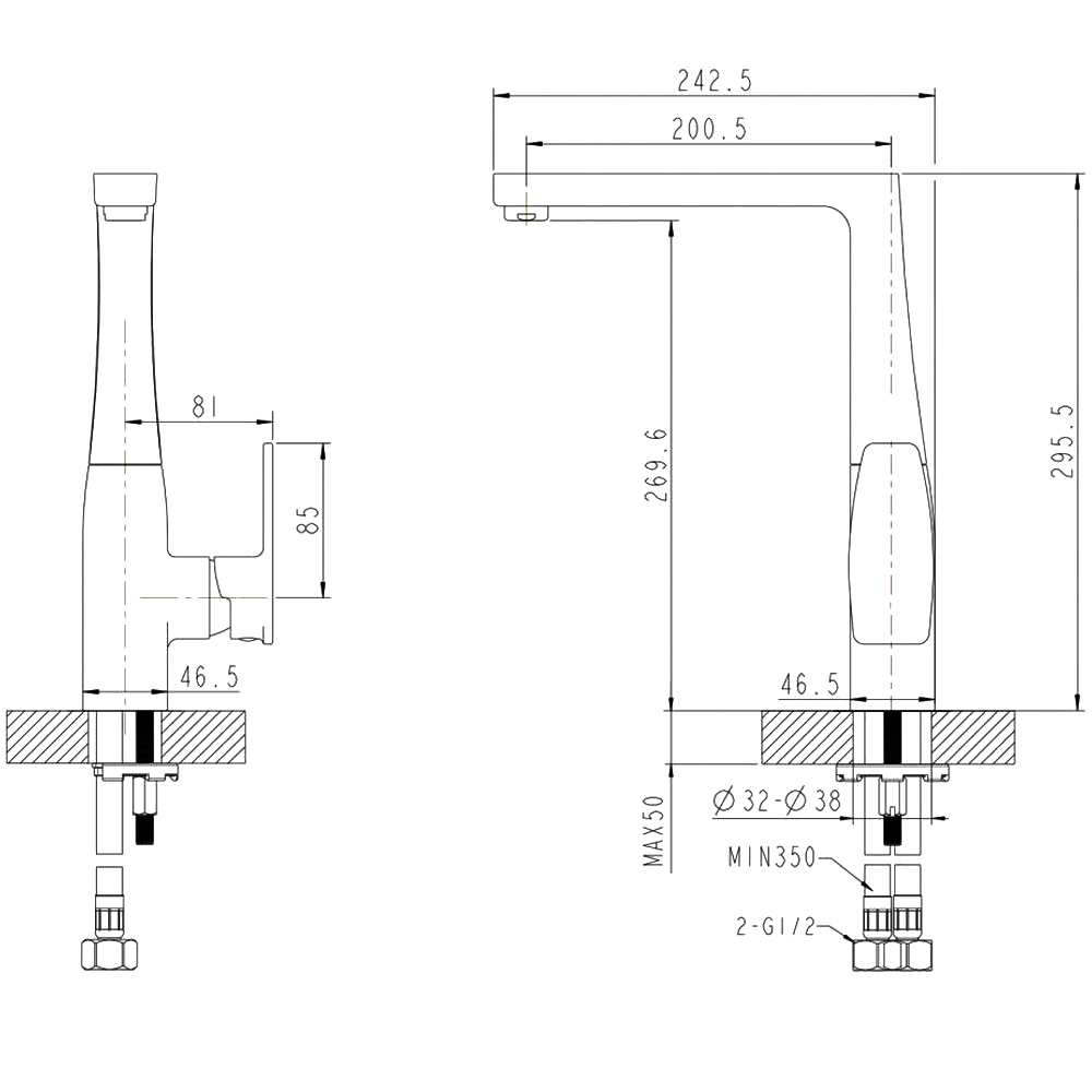 Смеситель для кухни Bravat Riffle F772106C хром