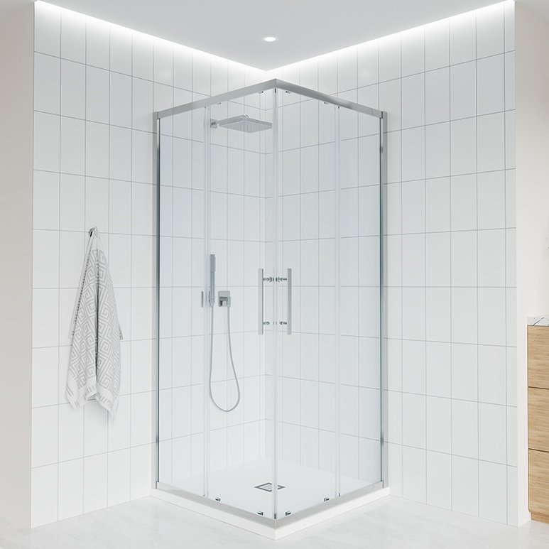 Душевой уголок Veconi Evo 300 CH 110x90 E3-CH-11090-01-C9 профиль хром, стекло прозрачное