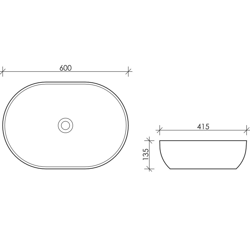 Раковина накладная Ceramica Nova Element CN5009 белая глянцевая