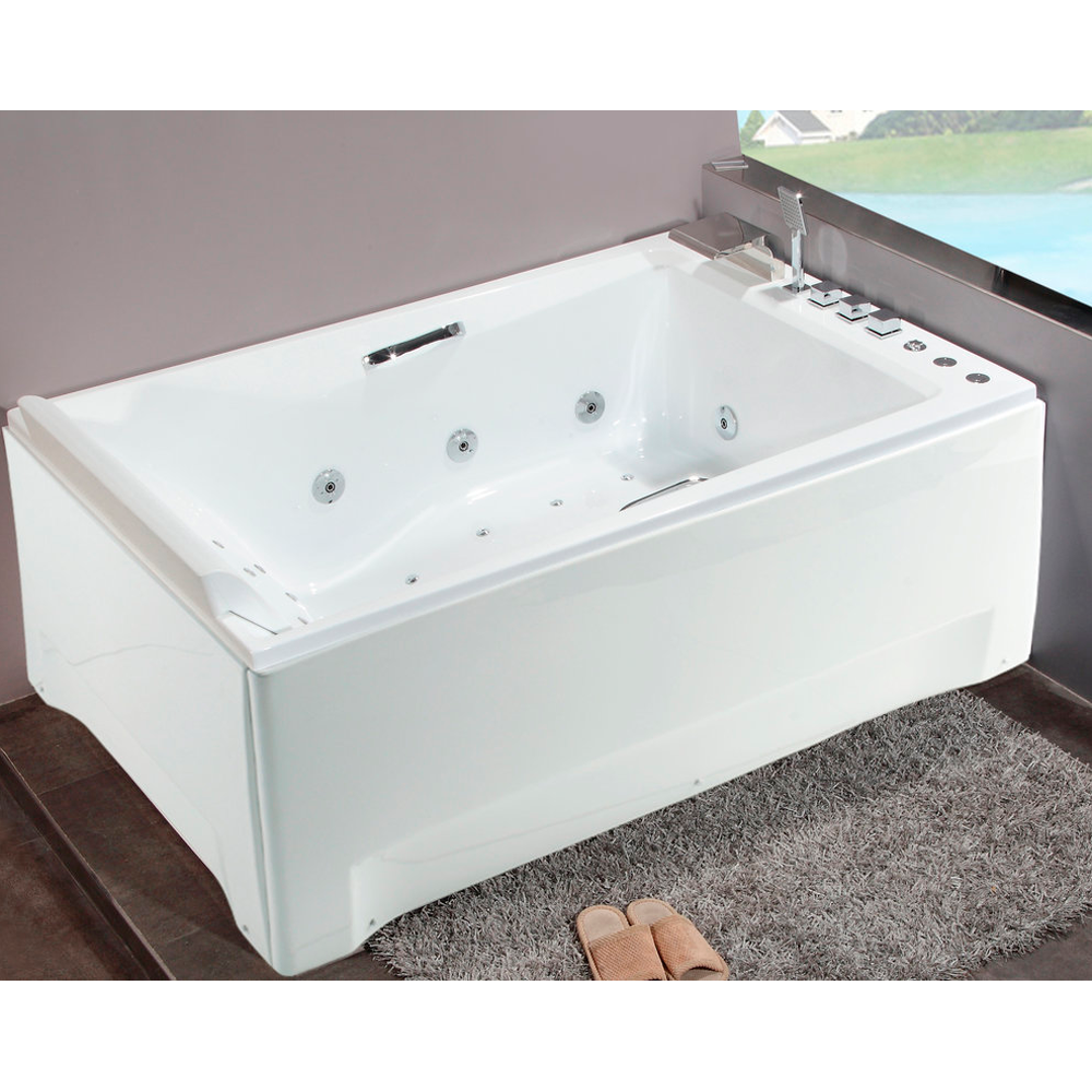 Акриловая ванна Orans OLS-BT65105 R 180x120см 65105R0 с гидромассажем, белая глянцевая