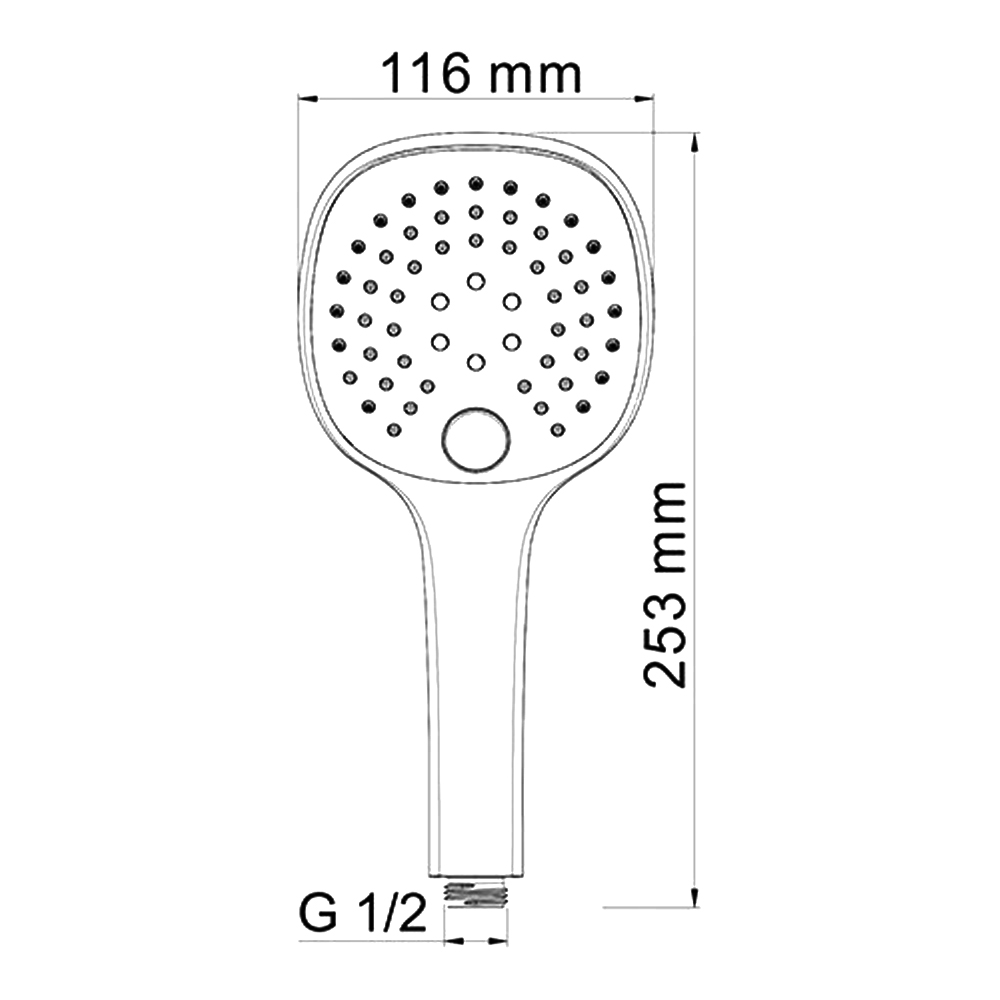 Душевая лейка Wasserkraft Exter A050 пластик, светлая бронза