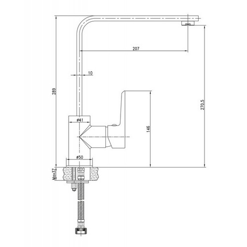 Смеситель для кухни BelBagno ROWENA ROW-LAM-CRM хром