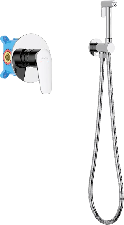Гигиенический душ Aquatek Бетта AQ1119CR со смесителем, с внутренней частью, хром