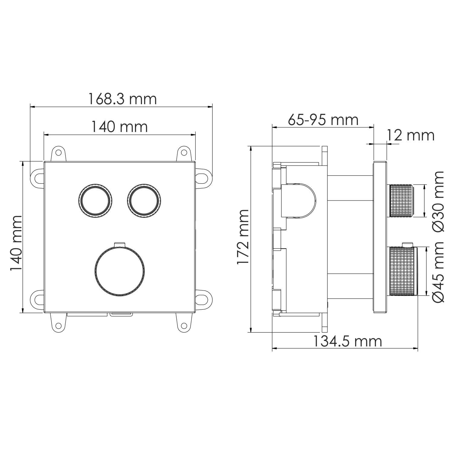 Душевой комплект Wasserkraft Thermo A5548.180.259.285.194.286 с внутренней частью, золото матовое