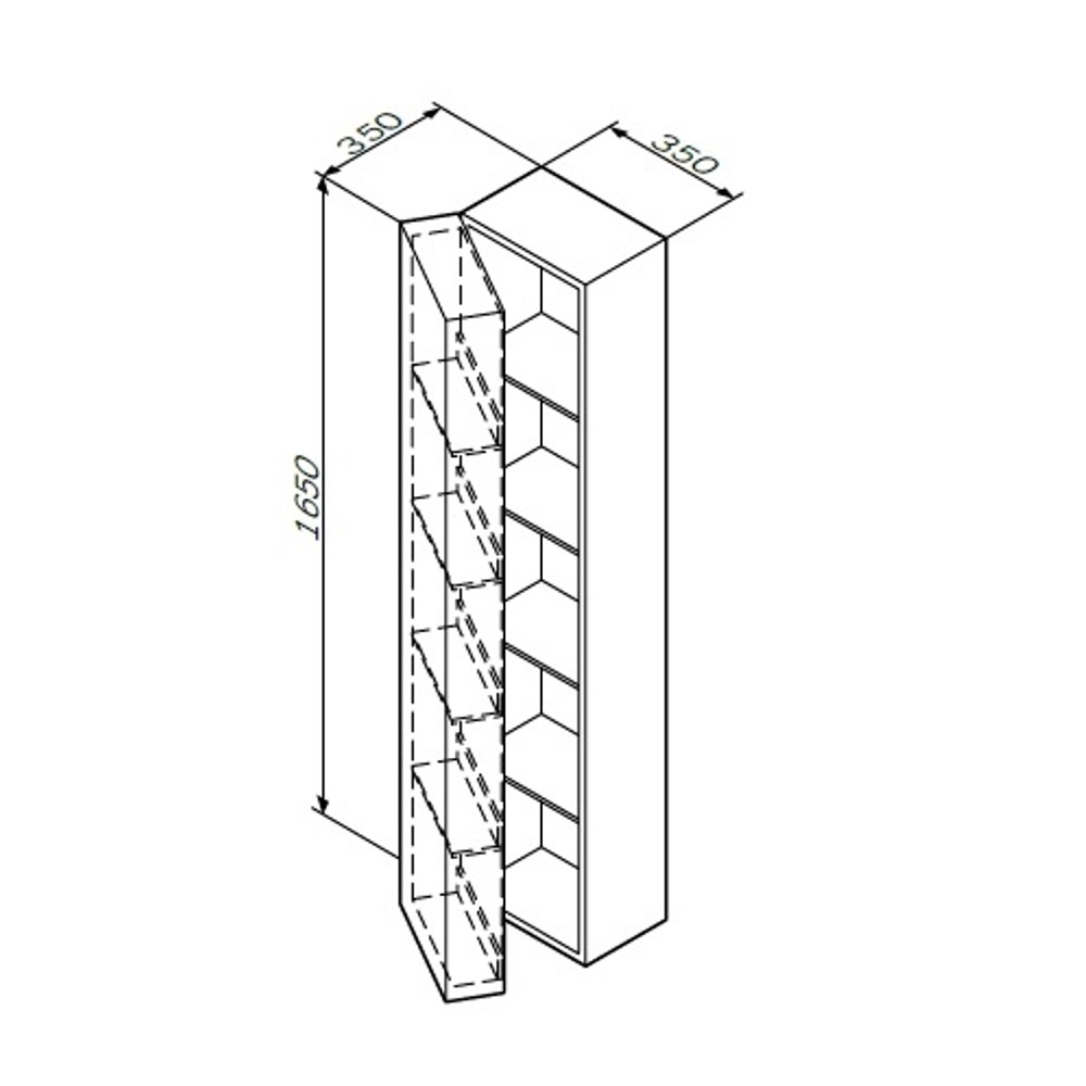Шкаф-пенал AM.PM Spirit 2.0 M70ACHL0356WG белый глянцевый