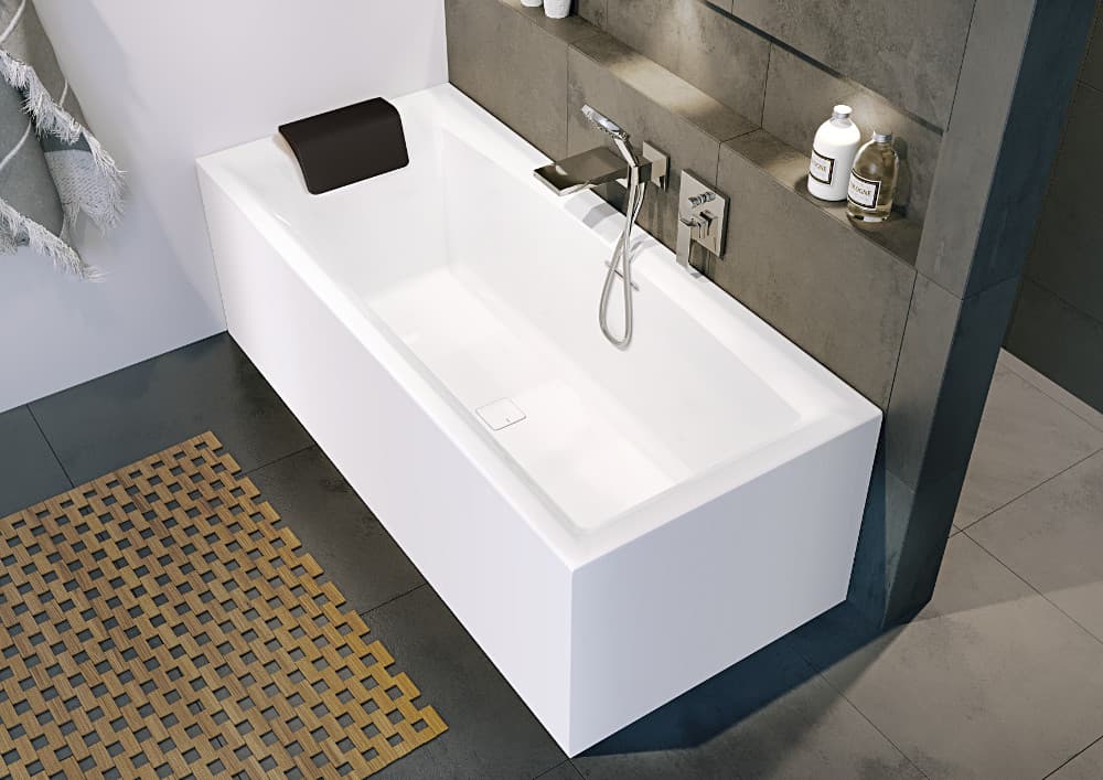 Акриловая ванна Riho Still Square 170x75 Plug & Play B100060005 правая, белая глянцевая