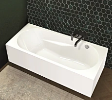 Акриловая ванна Riho Lazy 170x75 Plug & Play B079005005 правая, белая глянцева
