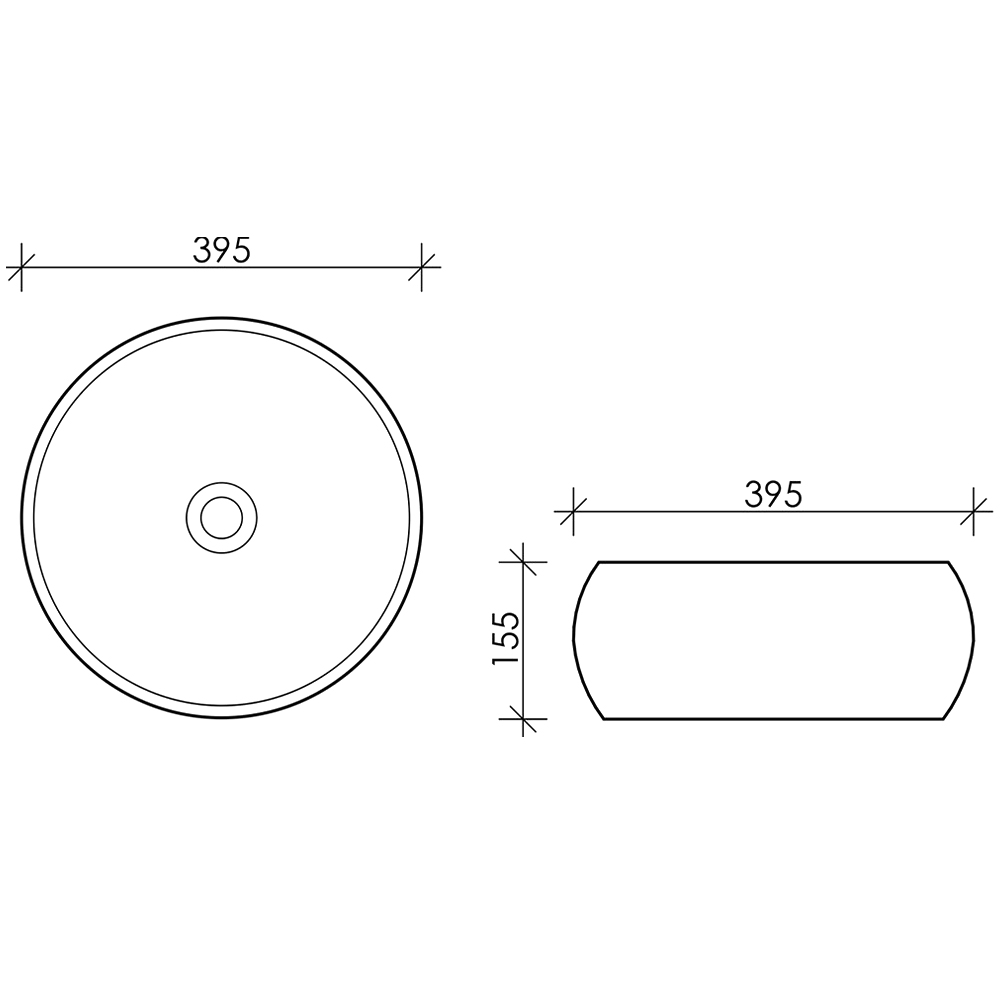 Раковина накладная Ceramica Nova Element CN6001 белая глянцевая