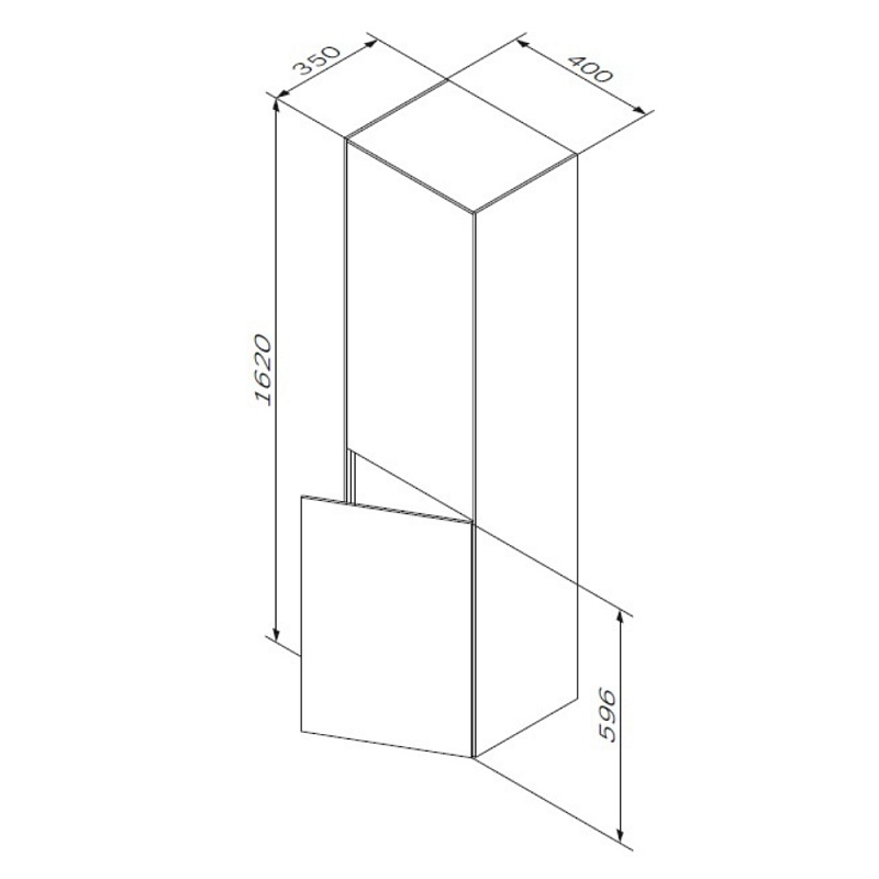 Шкаф-пенал AM.PM Inspire 2.0 40см M50ACHX0406GM графит матовый