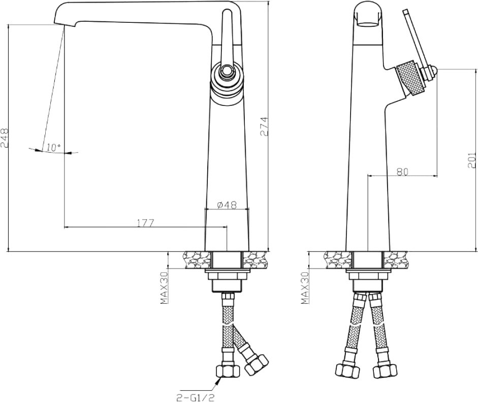 Смеситель для раковины ESKO Bangkok BG25 хром