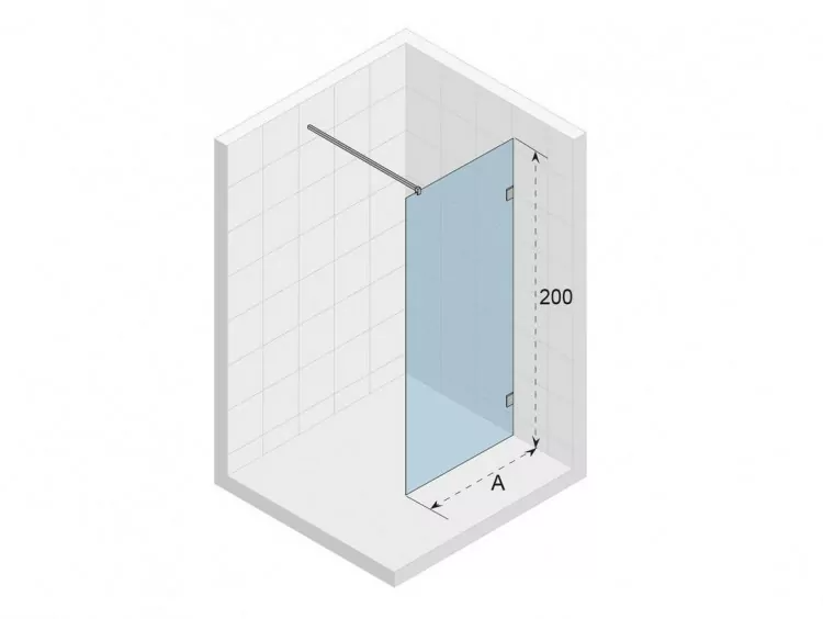 Душевая перегородка Riho SZ Scandic NXT X400 120см G001112120 профиль хром, стекло прозрачное