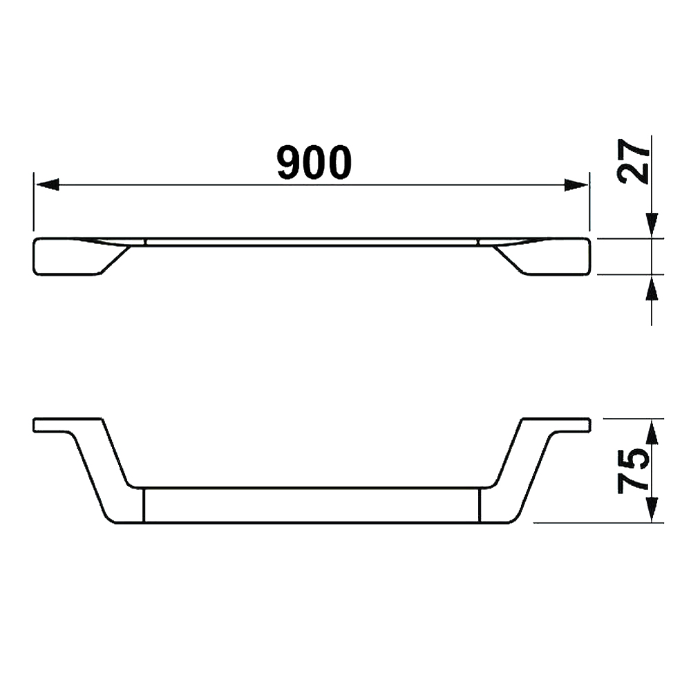 Полотенцедержатель Art&Max Gina AM-G-2736-90-Nr черный матовый