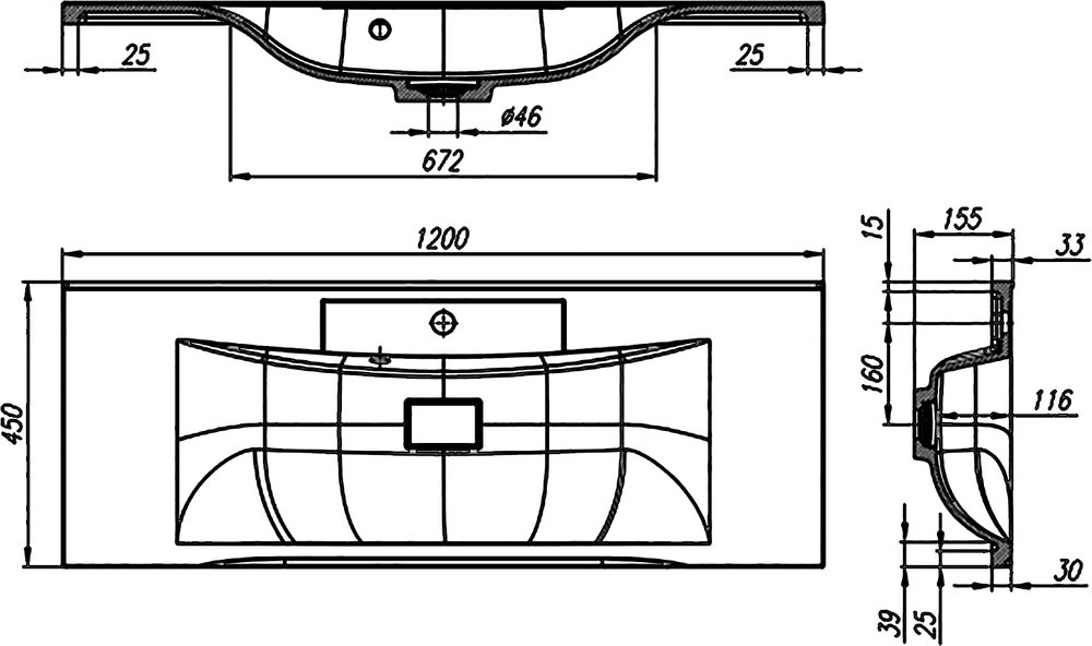 Тумба с раковиной BelBagno Marino 120 белая глянцевая