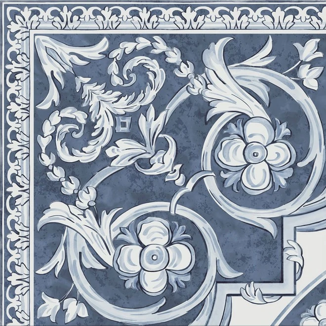 Декор Алмаш угол cиний 30x30x0,8, 1, шт