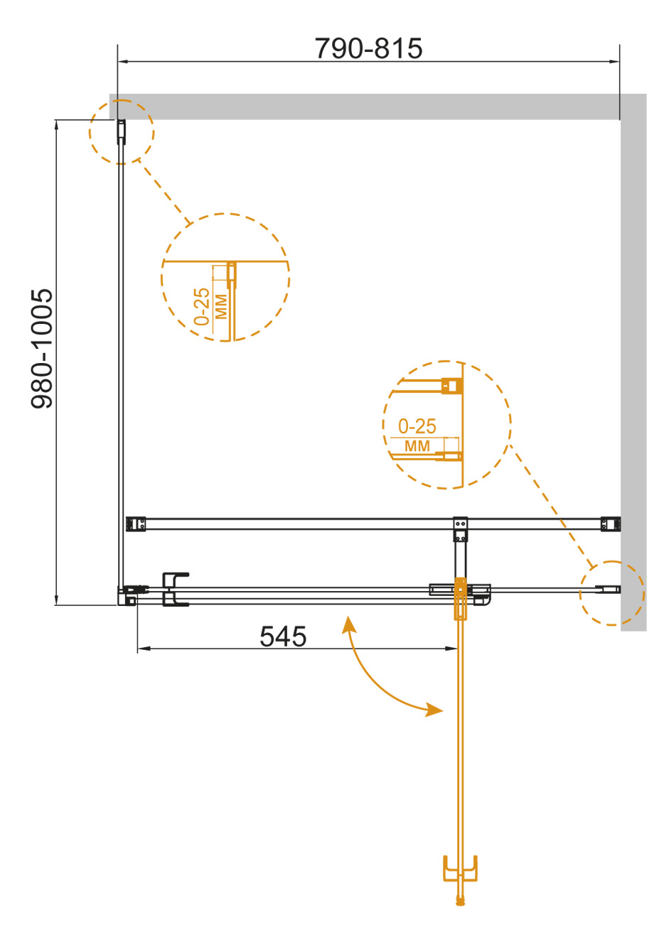 Душевой уголок Cezares Valvola 80x100см VALVOLA-AH-1-80/100-C-Cr профиль хром, стекло прозрачное