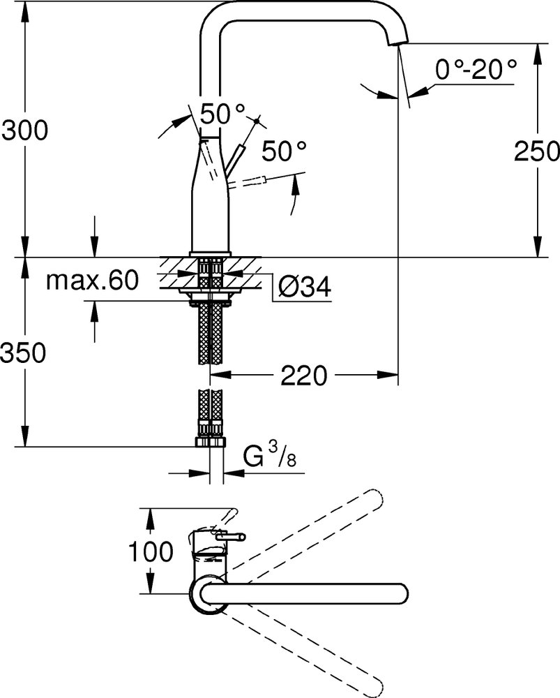 Смеситель для кухни Grohe Essence 30269000 хром