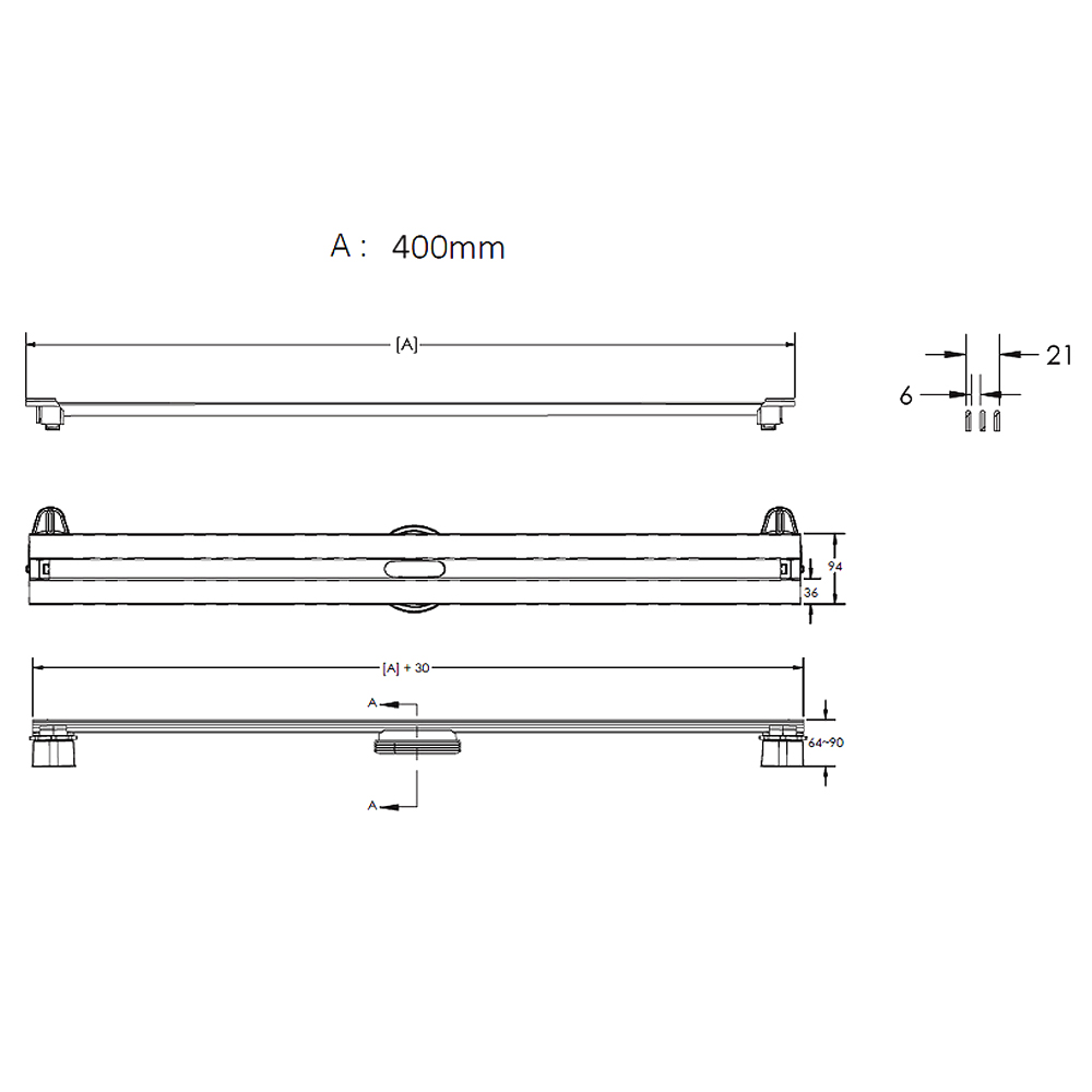 Душевой лоток Berges Super Slim 40 090077 хром матовый