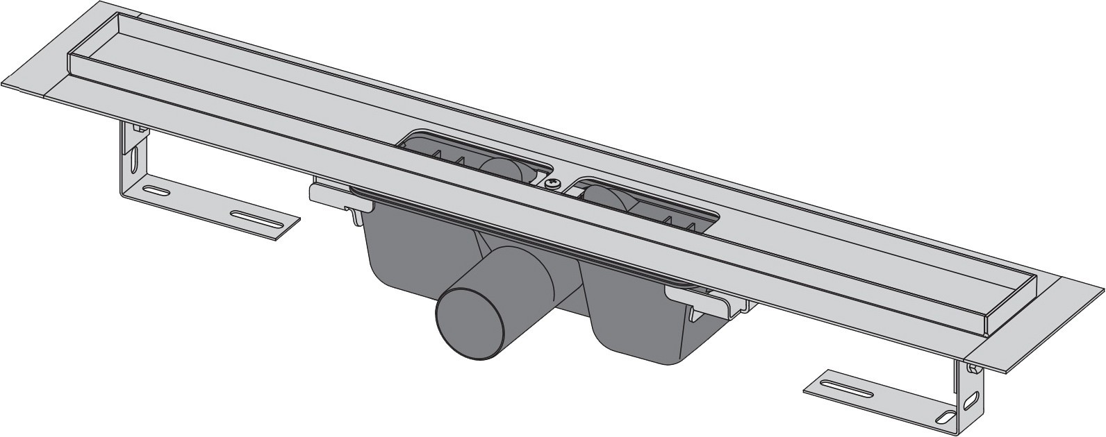 Душевой лоток AlcaPlast APZ1 750 с опорами, хром