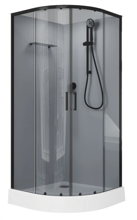 Душевая кабина Aquanet Passion EVO R black 90x90см 267258 набор 3