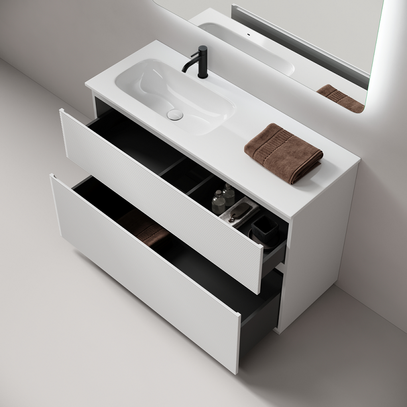 Тумба под раковину Sancos Folk Floor 120 FL120FLW левая, напольная Bianco