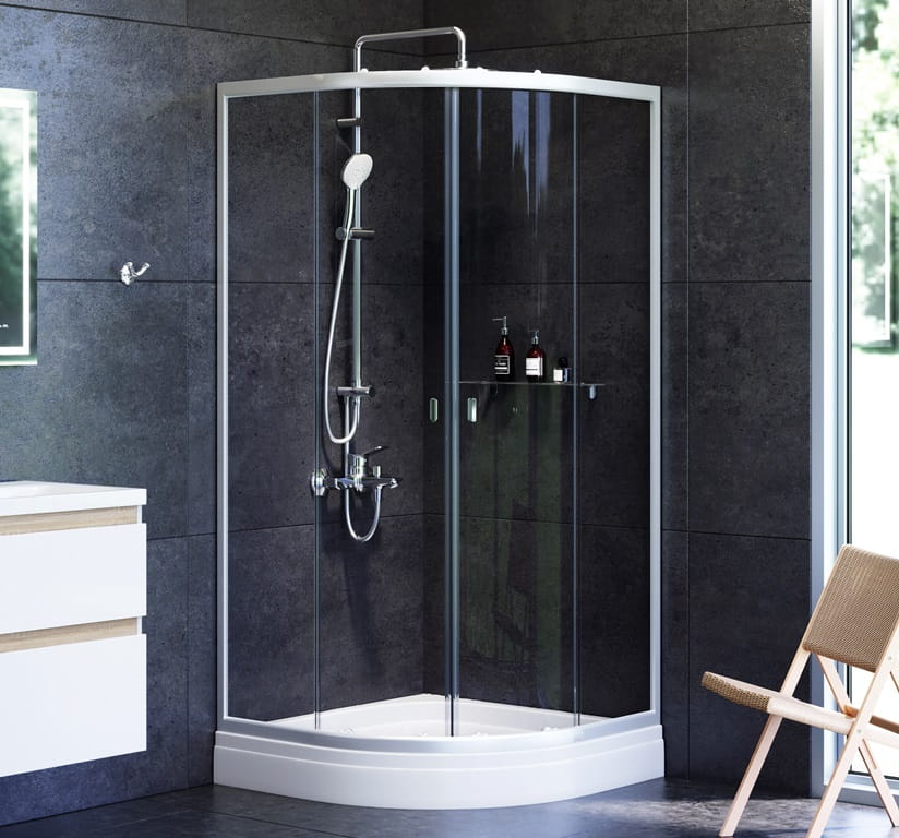 Душевой уголок AM.PM X-Joy 90x90 W88G-205-090MT профиль хром, стекло прозрачное