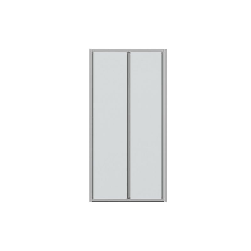 Душевая дверь в нишу Bravat Line 100x200см BD100.4121A профиль хром, стекло прозрачное