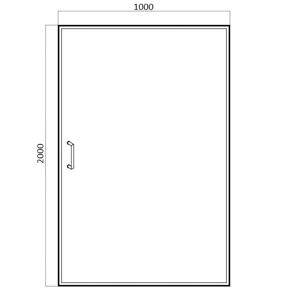 Душевая дверь в нишу Bravat Drop 100x200см BD100.4110A профиль хром, стекло прозрачное