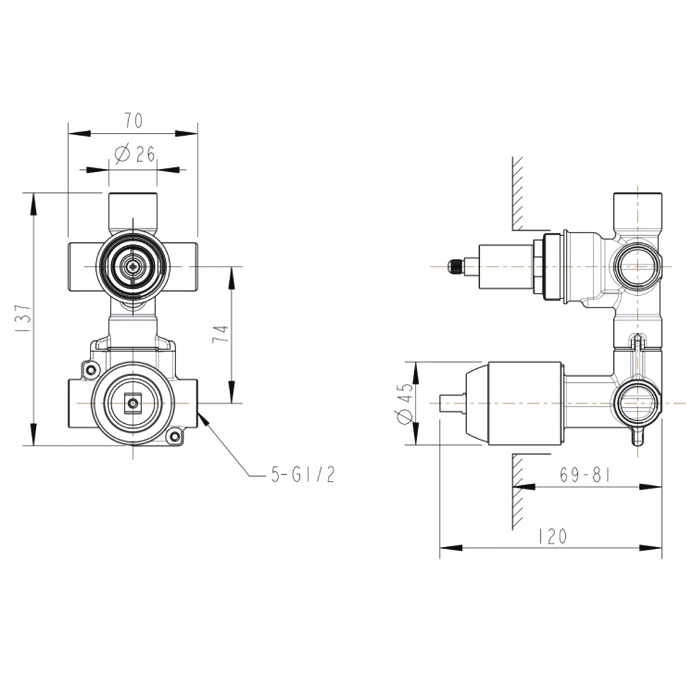 Скрытая часть Bravat Built-in D969C-A-RUS