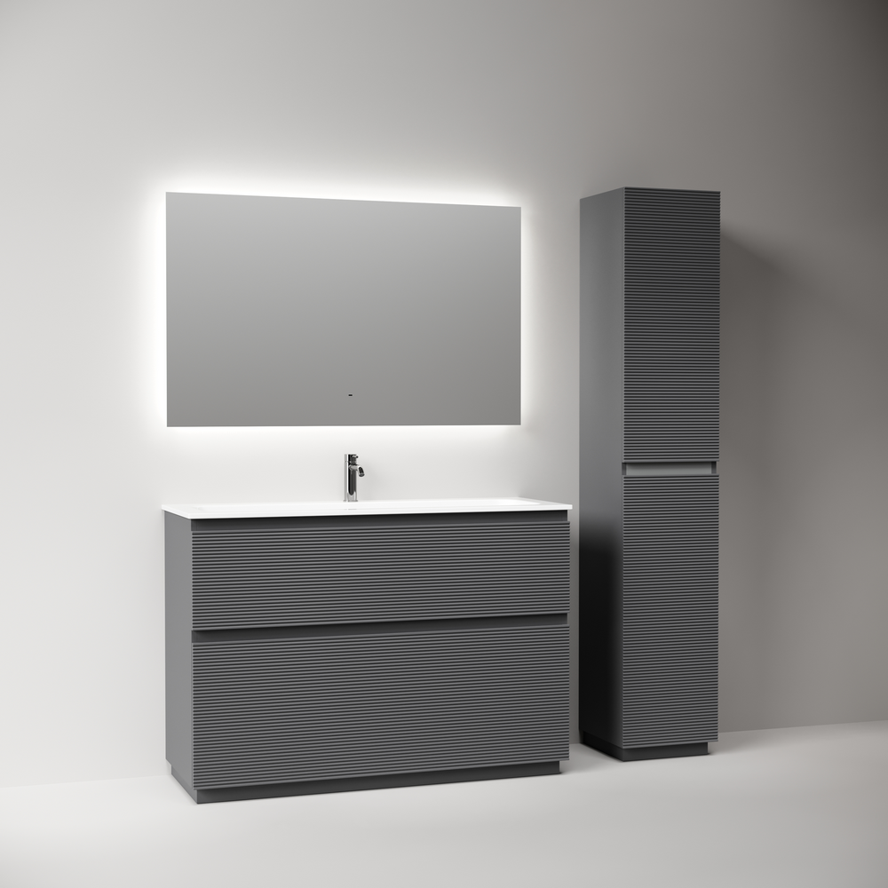 Тумба с раковиной Sancos Folk Floor 120 напольная, Grey soft