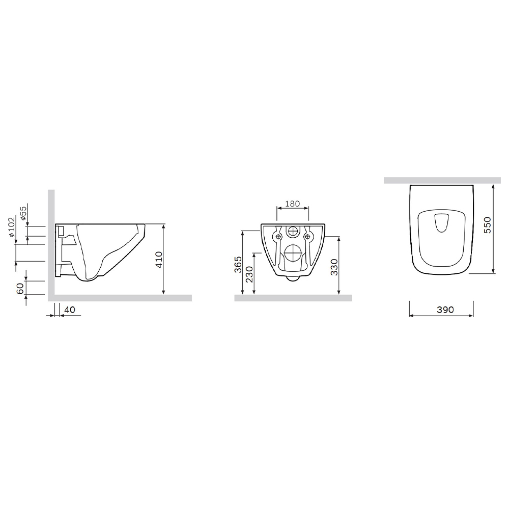 Унитаз подвесной AM.PM Inspire 2.0 C50A1700SC белый глянец