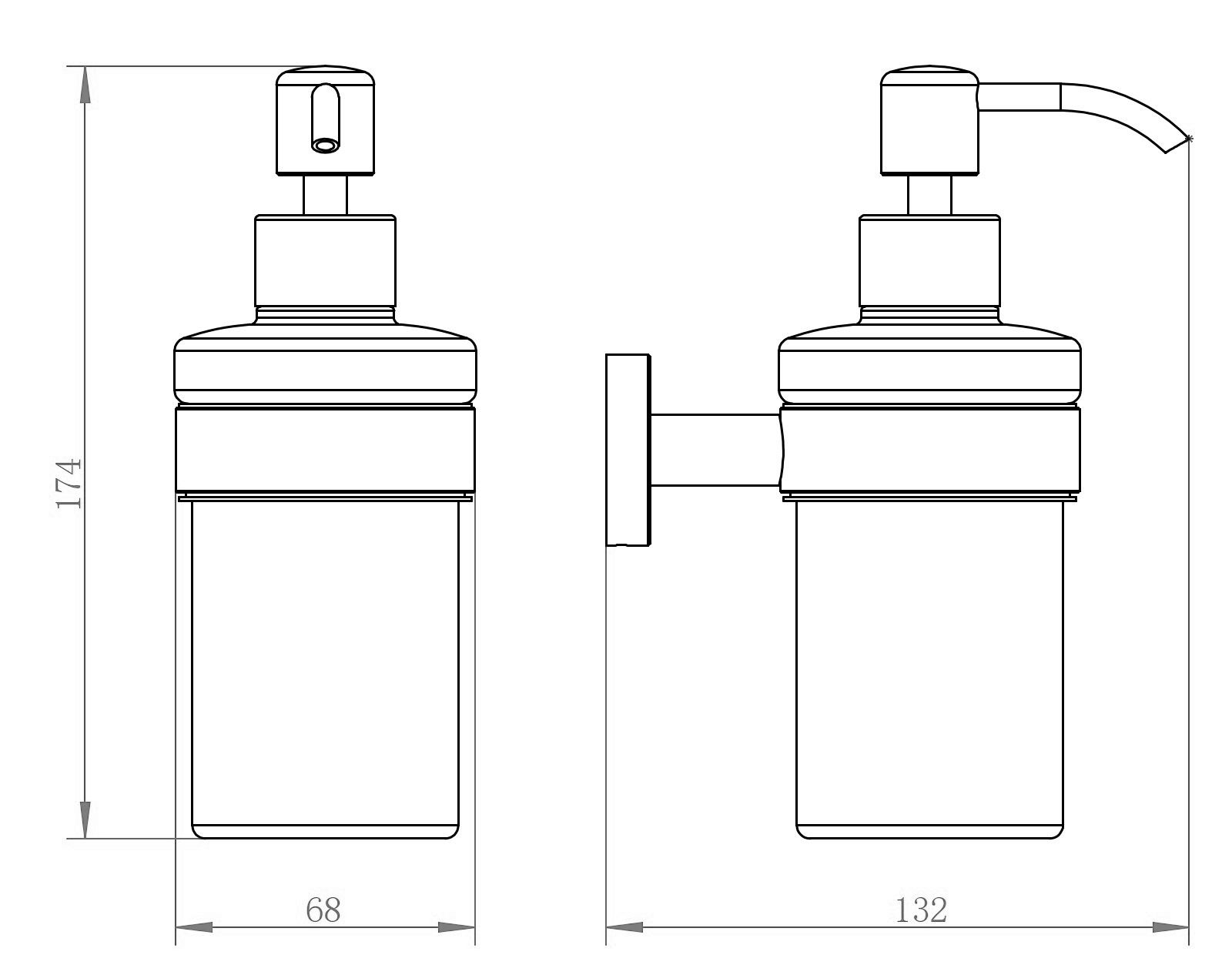 Дозатор Aquanet 4581 хром