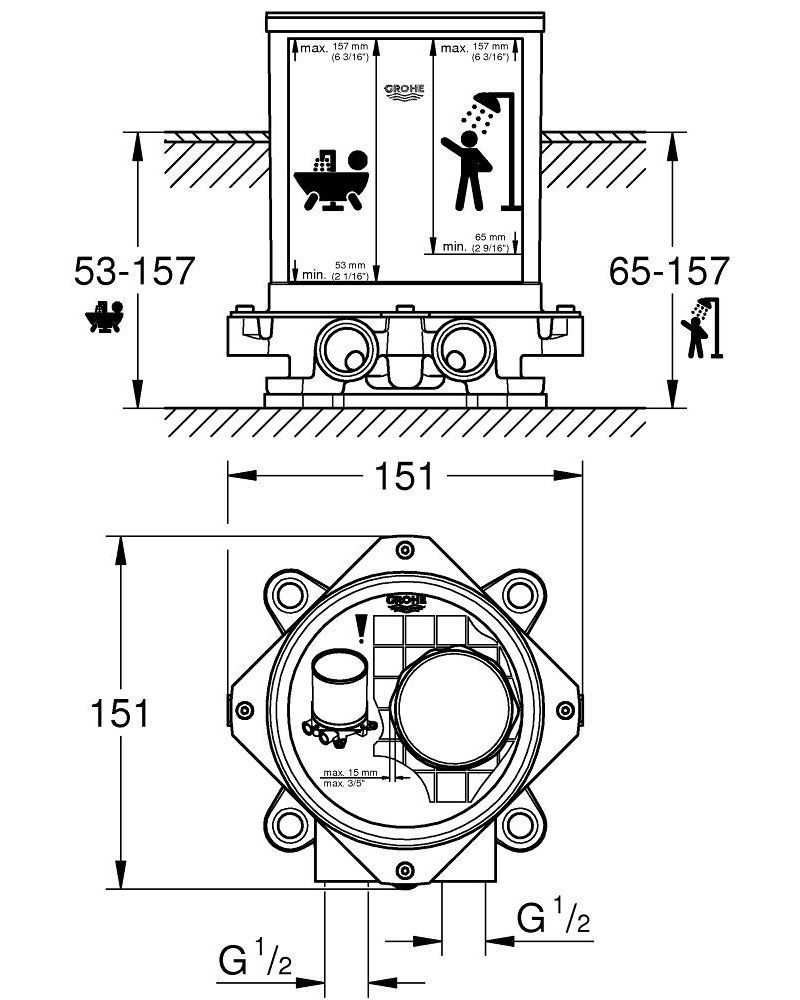 Скрытая часть Grohe 45984001