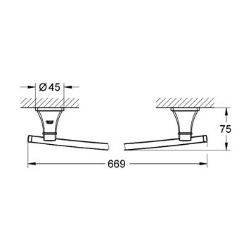 Полотенцедержатель Grohe Grandera 40629000 хром