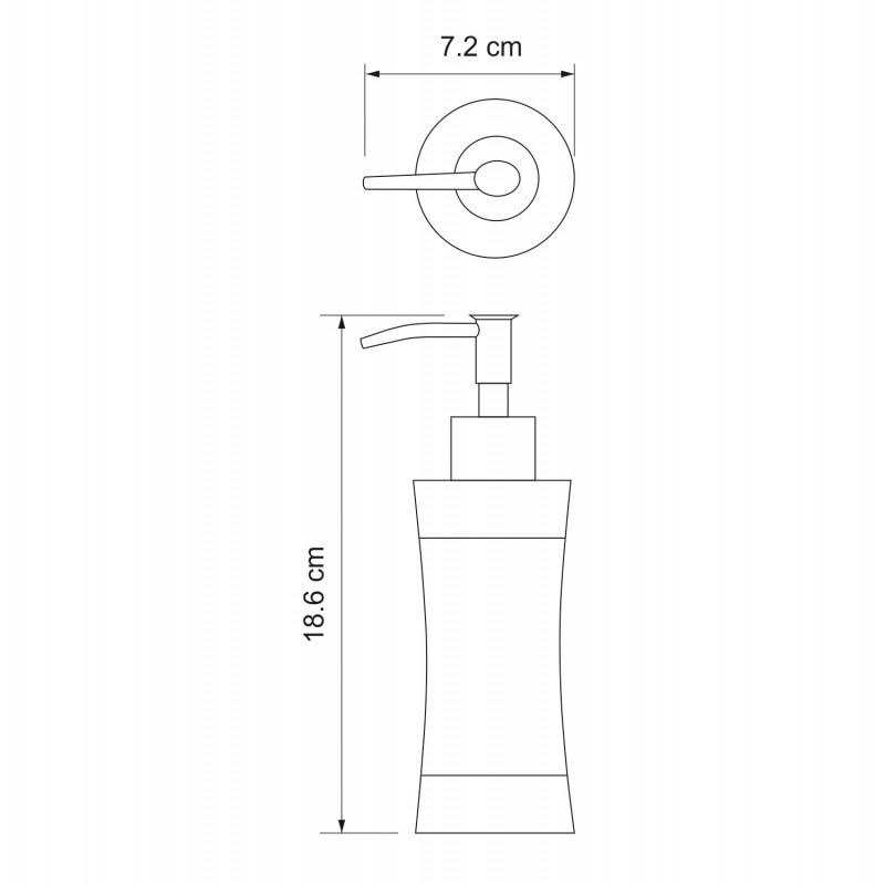 Дозатор Wasserkraft Wern K-7599 черный / хром