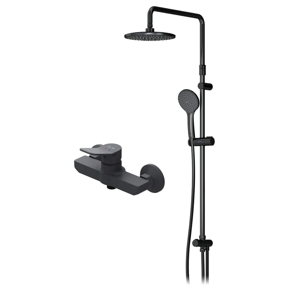 Душевая стойка AM.PM X-Joy F42885A24 со смесителем, черный Душевая стойка AM.PM X-Joy F42885A24 со смесителем, черный