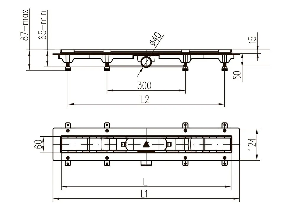 Душевой лоток Veconi Basic 35 CH350BC черный матовый