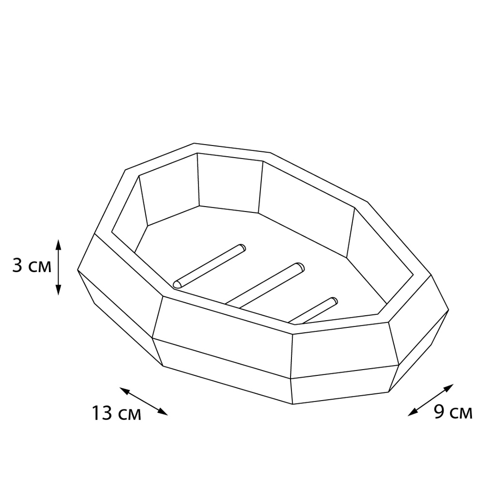 Мыльница Fixsen Flat FX-290-4 белая