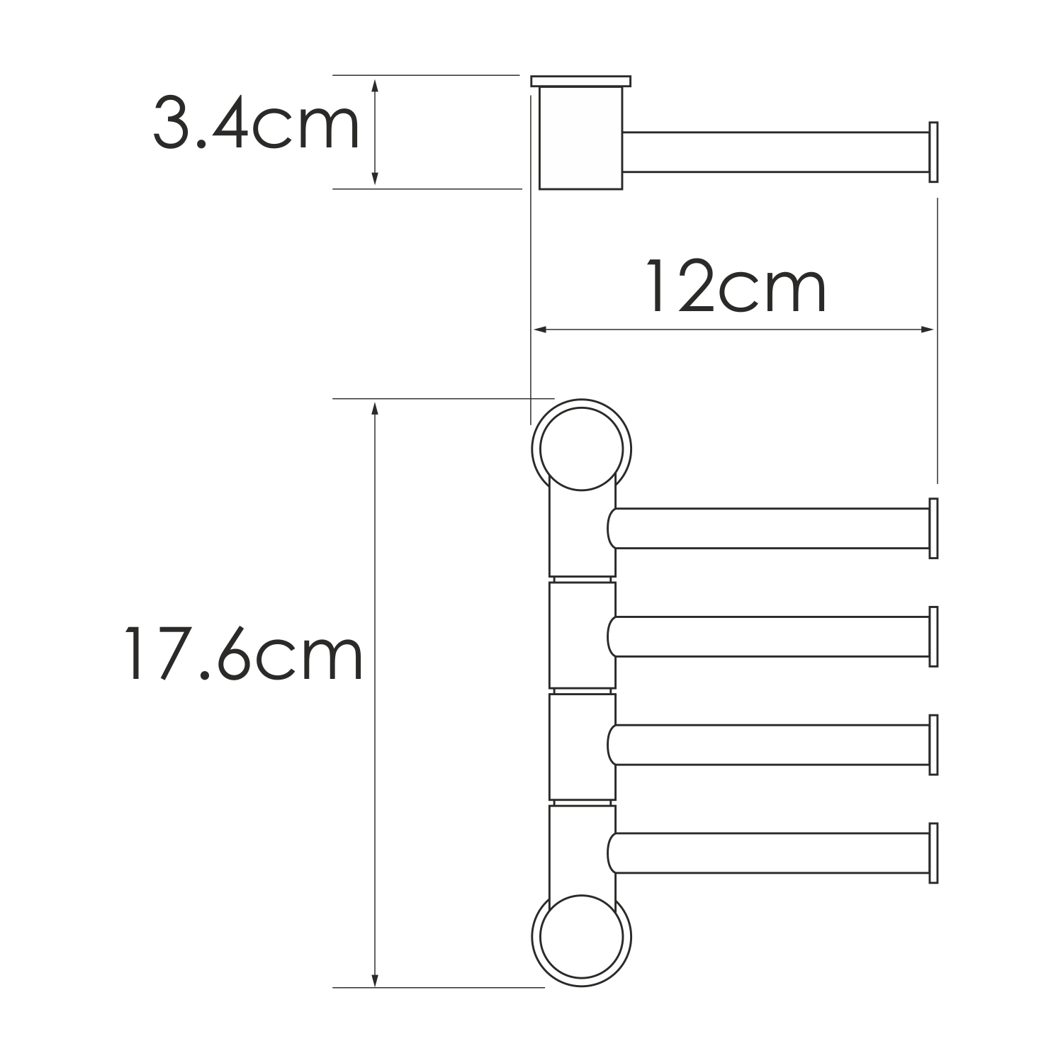 Полотенцедержатель Wasserkraft K-1054 хром