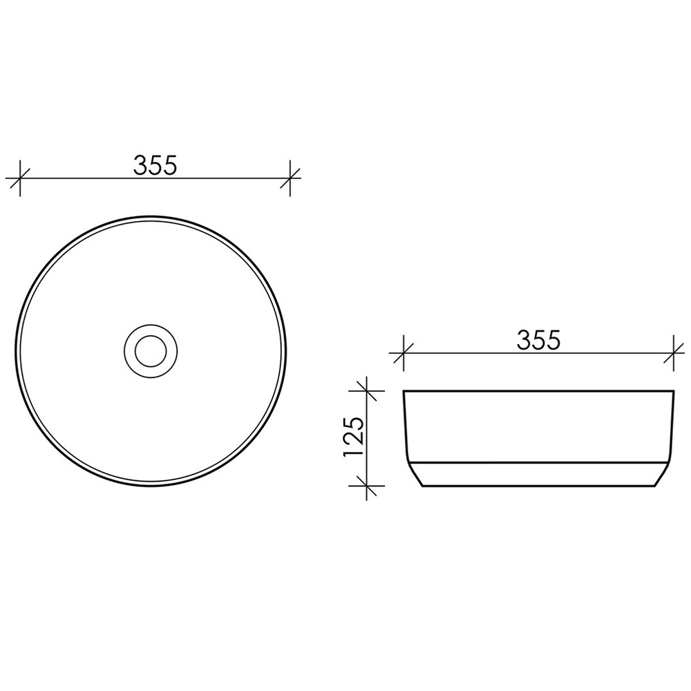 Раковина накладная Ceramica Nova Element CN6007 черная матовая