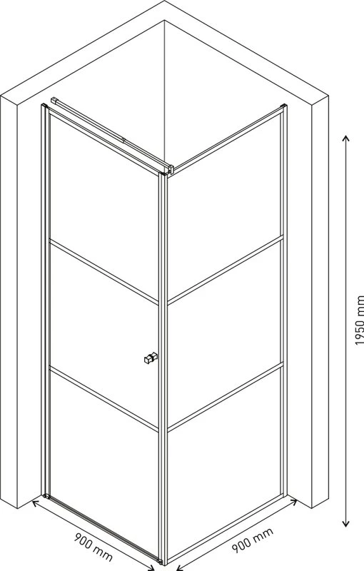 Душевой уголок Berges Dark 90x90см 061020L профиль черный, стекло прозрачное