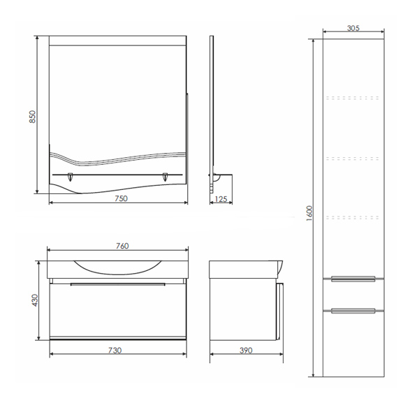 Зеркало Comforty Самара 76 кофе 00004134972CF с подсветкой, светлое дерево