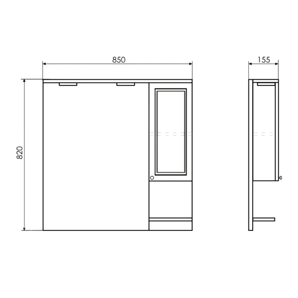 Зеркало-шкаф Comforty Севилья 85 00003132625CF слоновая кость