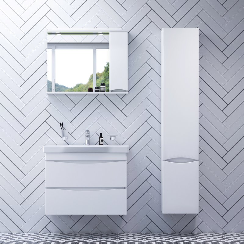 Тумба с раковиной AM.PM Like 80 белый глянец Тумба с раковиной AM.PM Like 80 белый глянец