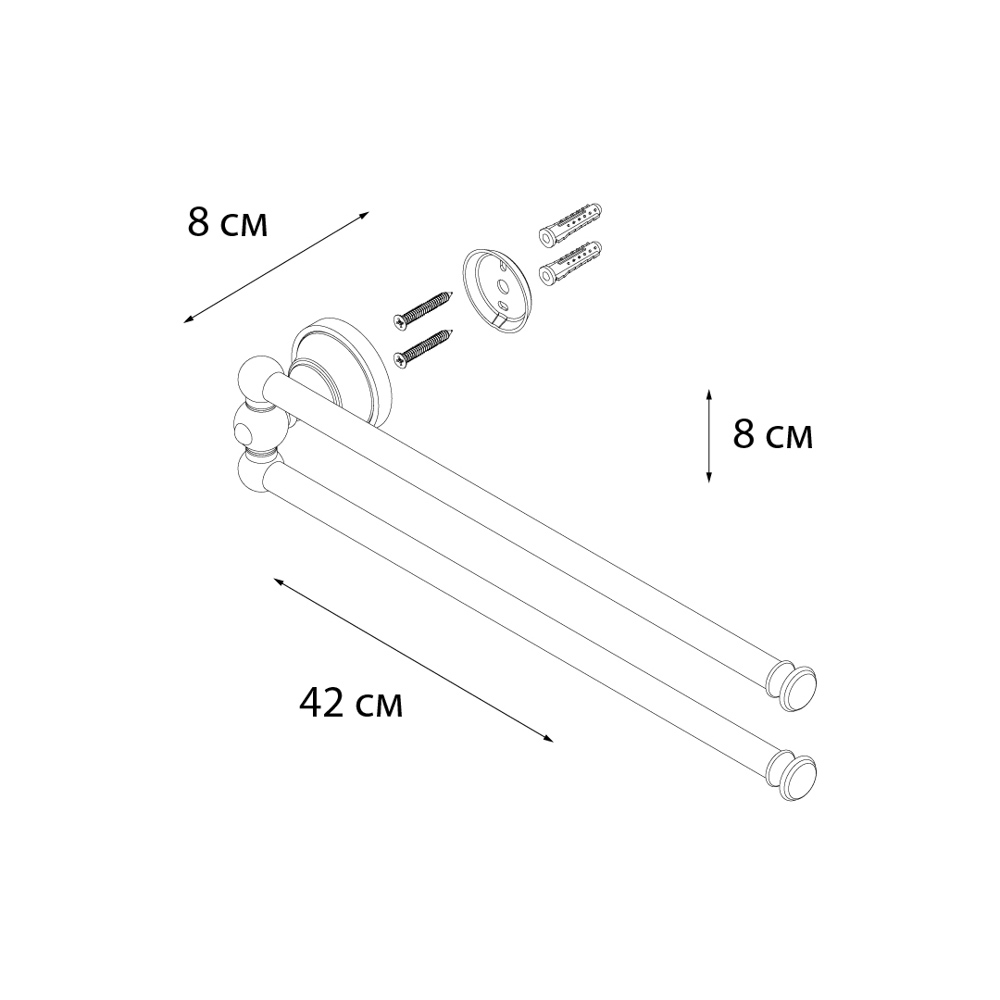 Полотенцедержатель Fixsen Bogema FX-78502A хром