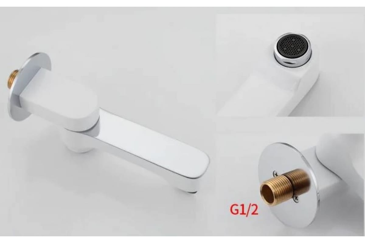 Душевой комплект Gappo G7148-8 с внутренней частью, белый/хром