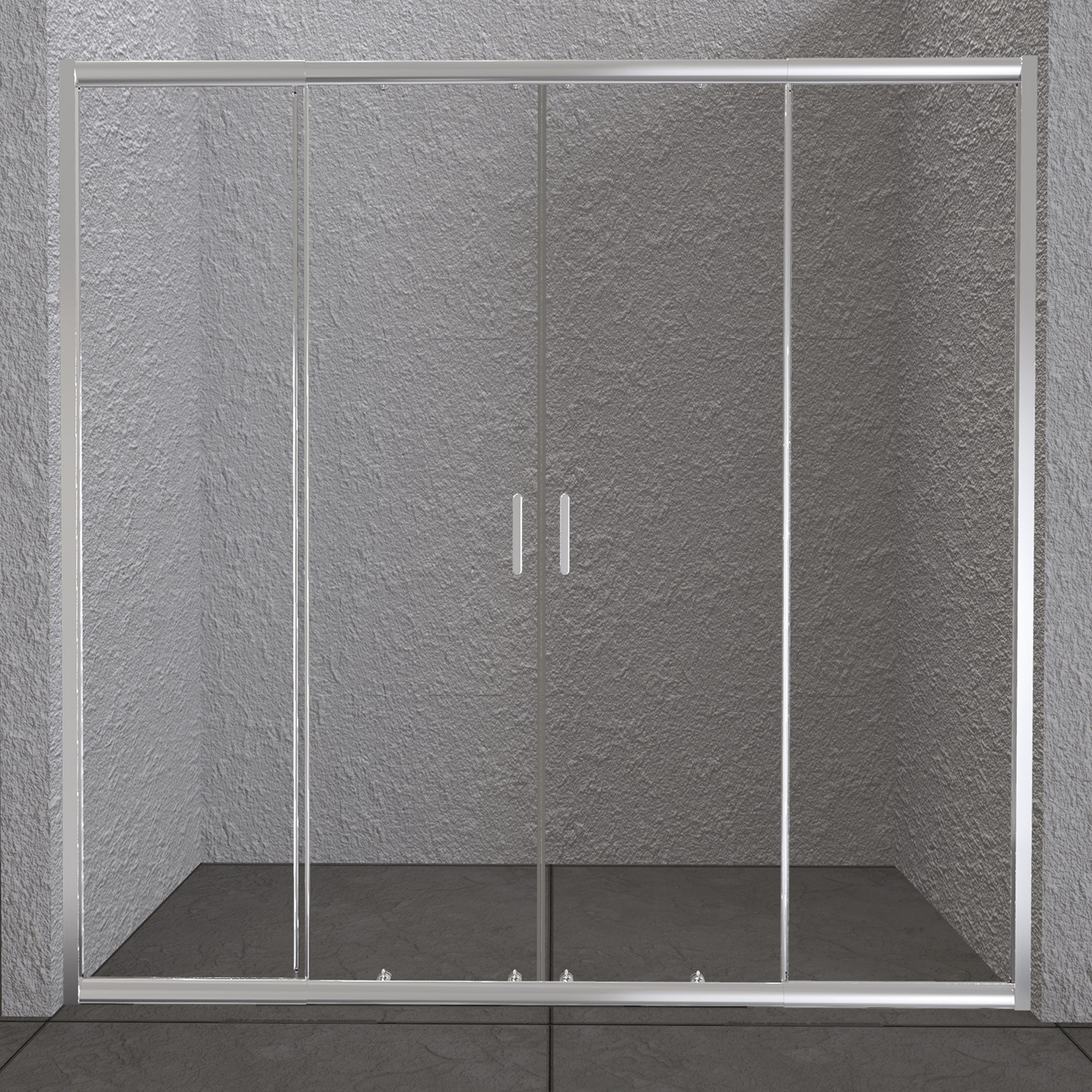 Душевая дверь в нишу BelBagno 180см UNIQUE-BF-2-150/180-C-Cr профиль хром, стекло прозрачное